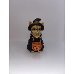 Cracker Barrel Trick Or Treat Chihuahua Halloween Dog Figurine Pumpkin w/Box